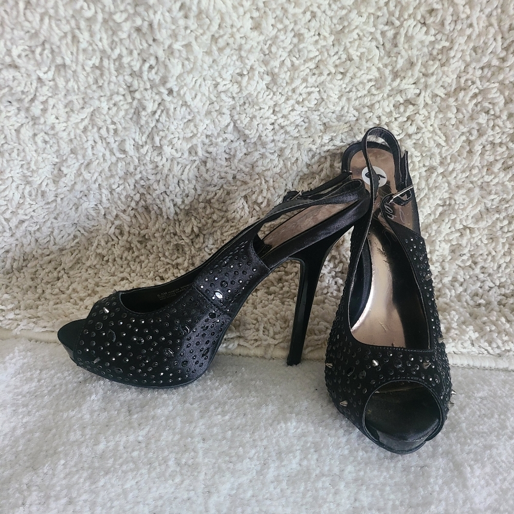 Spike open toe 5inch heels